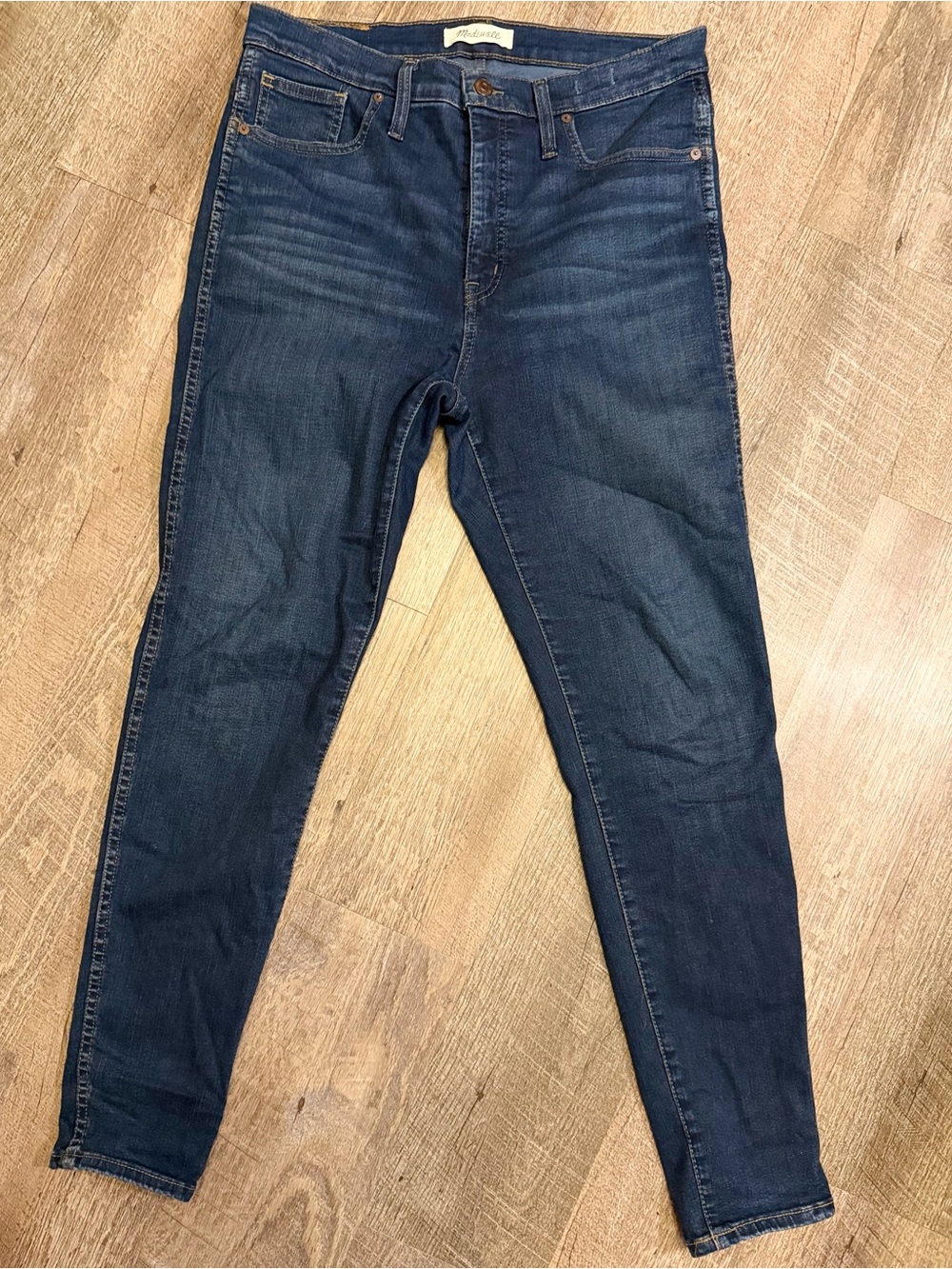 Madewell 10” High-Rise Skinny Jeans Size 30 Dark Wash Stretch Denim